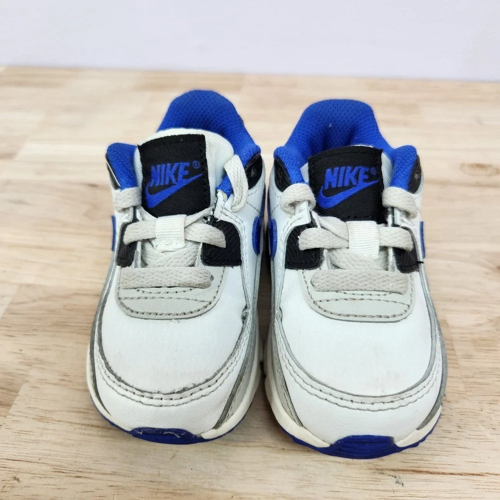 Nike Air Max 90 LTR Toddler Shoes Size 5C Summit White Racer Blue DV3609-100